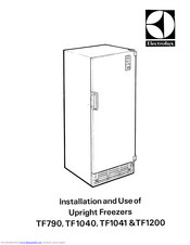 Electrolux TF790 Installation And Use Manual