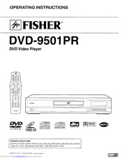 Fisher DVD-9501PR Operating Instructions Manual