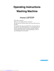 Imesa LM7EDP Operating Instructions Manual