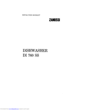 Zanussi Di760SS Instruction Booklet