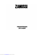 Zanussi ZFK 47 Instructions For Use Manual