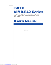 Advantech AIMB-542 Series User Manual