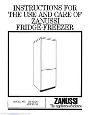 Zanussi DF 62/26 Instructions For Use And Care Manual