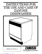 Zanussi DW401/A Instructions For Use Manual