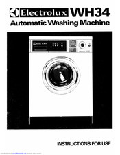 Electrolux WH34 Instructions For Use Manual