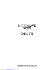 Zanussi ZM30 TH Instruction Booklet
