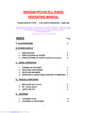 Redsun RP2100 Operating Manual