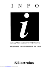 Electrolux ER 7250B Installation And Instruction Manual
