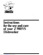 Zanussi Z 980 VS Use And Care Instruction
