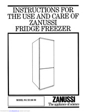 Zanussi DI 180/80 Use And Care Instructions Manual