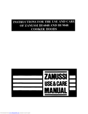 Zanussi IH 6048 Instructions For Use Manual