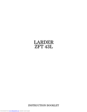 Zanussi ZFT 43L Instruction Booklet