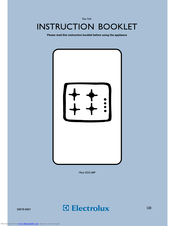 Electrolux EGG 689 Instruction Booklet