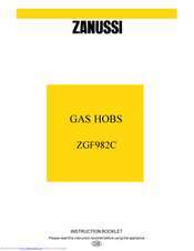 Zanussi ZGF982C Instruction Booklet
