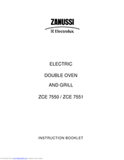 Zanussi ZCE 7550 Instruction Booklet