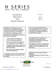 European Home HVF-42-3S Installation, Operation And Owner's Manual