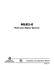 SG Security Communications MLR2-E User Manual