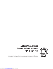 Husqvarna PP 440 HF Operator's Manual