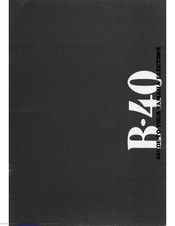 Yamaha Electone B-40 Manual