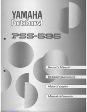 Yamaha PortaSound PSS-595 Owner's Manual
