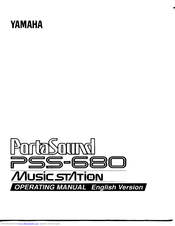 Yamaha PortaSound PSS-680 Operating Manual