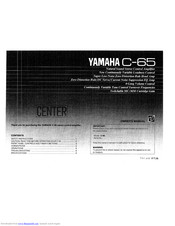 Yamaha C-65 Owner's Manual