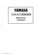 Yamaha DMC1000 Operating Manual
