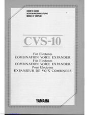 Yamaha CVS-10 User Manual