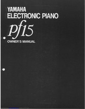 Yamaha PF-15 Owner's Manual