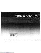 Yamaha MX-50 Owner's Manual