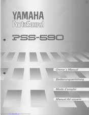 Yamaha PortaSound PSS-590 Owner's Manual