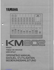 Yamaha KM802 Operating Manual