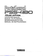 Yamaha PortaSound PSS-480 Operating Manual