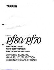 Yamaha PF-70 Owner's Manual