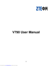 Zte V790 User Manual