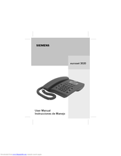 Siemens euroset 3020 User Manual