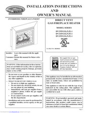 White Mountain Hearth Dv25IN33L-1 Installation Instructions And Owner's Manual