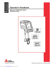 Avery Dennison Monarch Operator's Handbook Manual