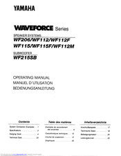 Yamaha Waveforce WF215SB Operating Manual