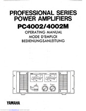 Yamaha PC4002 Operating Manual