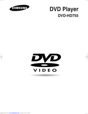 Samsung DVD-HD755 User Manual