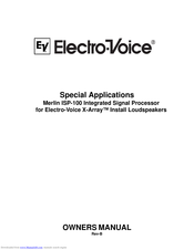 Electro-Voice Merlin ISP-100 Owner's Manual