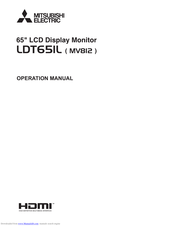 Mitsubishi Electric LDT651L Operation Manual