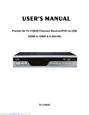 Premier AV TV-1158HD User Manual