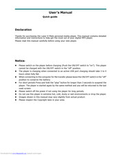 Laser V-mate User Manual