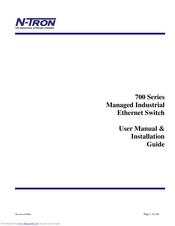 N-Tron 700 Series User Manual & Installation Manual