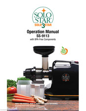 Tribest Solostar-3 Operation Manual