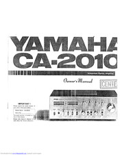Yamaha CA-2010 Owner's Manual