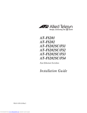 Allied Telesis AT-FS202SC/FS3 Installation Manual