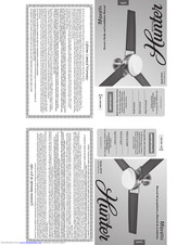 Hunter Morelli 59141 Owner's Manual And Installation Manual
